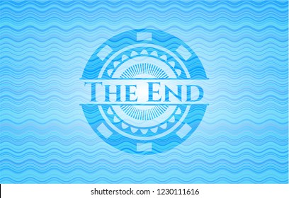 The End water concept emblem.