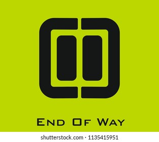 End of way icon signs