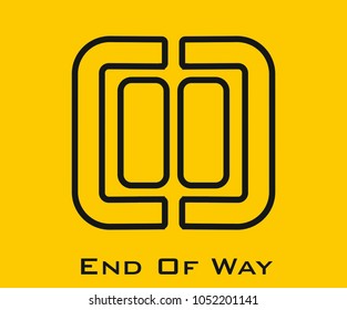 End of Way vector icon