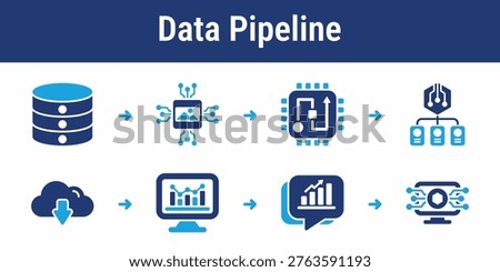 End to end workflow for collecting, processing, storing, and analyzing data to generate predictions. Suitable for enterprise systems, analytics tools, and cloud platforms