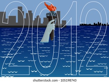 End of the World. 2012, all the continents on planet earth flooded.