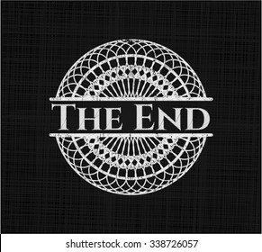 The End written with chalkboard texture