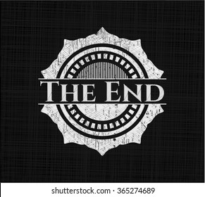 The End written with chalkboard texture