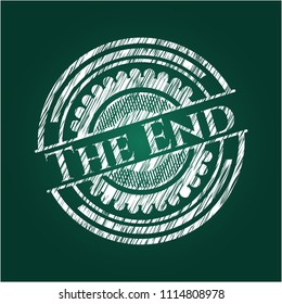 The End written on a blackboard
