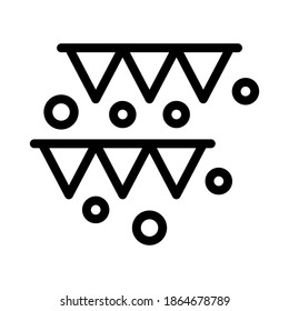 End of year party flag vector icon. Icons are perfect for use on websites, templates, user interfaces, and etc. This icon may be used for commercial use