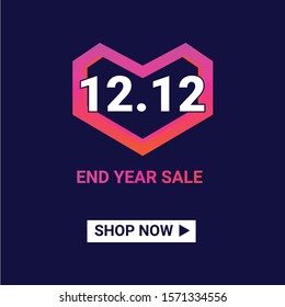 End Year Sale 12.12 Purple Gradient