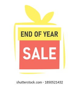 End of year sale abstract background, Vector Banner for shop.	