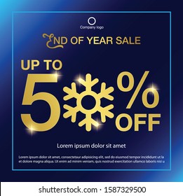End of year sale background. Sale banner template design.vector illustration