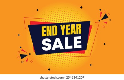 end year sale banner design for web or social media, background, gift card,wallpaper abstract vector design.