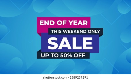 End Of Year sale banner template. stock clearance background.Year end banner template design for web or social media, Sale special offer. abstract vector design.