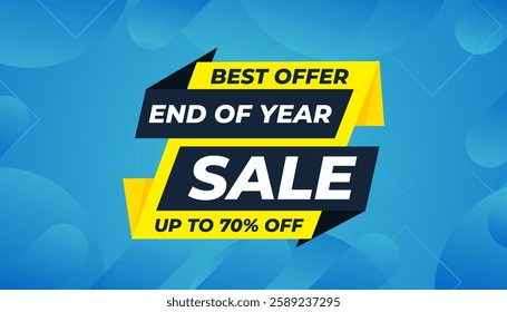 End Of Year sale banner template. stock clearance background.Year end banner template design for web or social media, Sale special offer. abstract vector design.