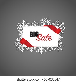 End of year sale, Christmas sale design template. Sale Coupon, voucher, tag. Vector illustration