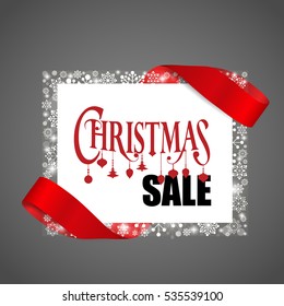 End of year sale, Christmas sale design template. Sale Coupon, voucher, tag. Vector illustration