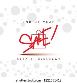 End of year sale with cmyk mode