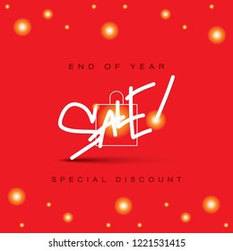 End of year sale with cmyk mode