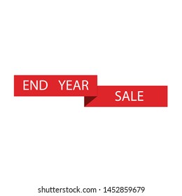 End year sale, cost reduction, profit EPS Vector