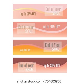 End of year sale template.sale poster design.vector illustration.