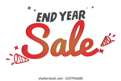 End Year Sale Vector Logo Banner
