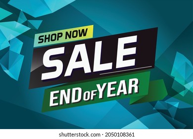 End of year Sale word concept vector illustration with lines and 3d style, landing page, template, ui, web, mobile app, poster, banner, flyer, background, gift card, coupon, label, wallpaper	