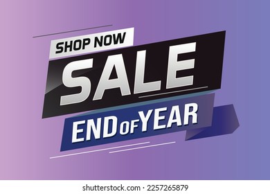 End of year Sale word concept vector illustration with lines and 3d style, landing page, template, ui, web, mobile app, poster, banner, flyer, background, gift card, coupon, label, wallpaper