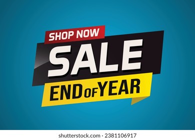 End of year Sale word concept vector illustration with lines and 3d style, landing page, template, ui, web, mobile app, poster, banner, flyer, background, gift card, coupon, label, wallpaper