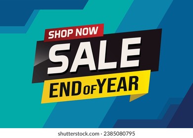 End of year Sale word concept vector illustration with lines and 3d style, landing page, template, ui, web, mobile app, poster, banner, flyer, background, gift card, coupon, label, wallpaper