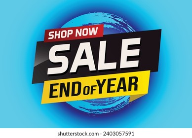 End of year Sale word concept vector illustration with lines and 3d style, landing page, template, ui, web, mobile app, poster, banner, flyer, background, gift card, coupon, label, wallpaper

