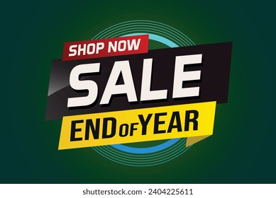 End of year Sale word concept vector illustration with lines and 3d style, landing page, template, ui, web, mobile app, poster, banner, flyer, background, gift card, coupon, label, wallpaper
