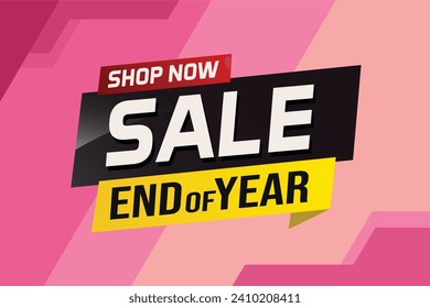 End of year Sale word concept vector illustration with lines and 3d style, landing page, template, ui, web, mobile app, poster, banner, flyer, background, gift card, coupon, label, wallpaper	