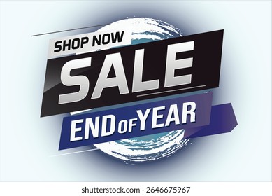 End of year Sale word concept vector illustration with lines and 3d style, landing page, template, ui, web, mobile app, poster, banner, flyer, background, gift card, coupon, label, wallpaper 