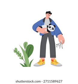 EPS 10-Datei (Endangered Care Vector Flat Illustration)