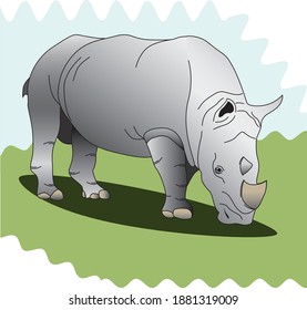 an endangered Javan rhino that was bred in Ujung Kulon, West Java