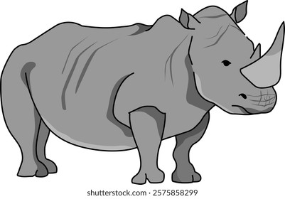 It's endangered species animal rhinoceros. 