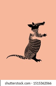 Endangered Species - Armadillos in a Flat Background - animal hugged by a person