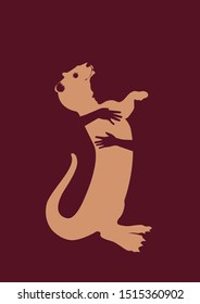 Endangered Species - Giant Otter - animal hugged by a person
