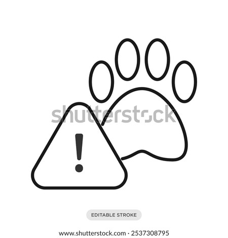 Endangered species icon, environment, nature, ecology symbol on white background - vector illustration