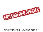 Endangered Species Rubber Stamp Seal Vector