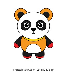 "Endearing Cute Panda Vector Illustration for Children’s Art and Design Projects"
