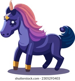 An endearing icon featuring a cute horse, showcasing the gentle and friendly nature that horses possess.
