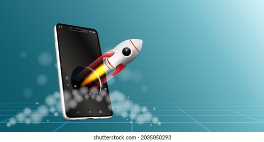 Endeavor rocket launch, Project company startup development and new business opportunity for innovation product on a market, Aim, Target, Aspiration, Success concept, taking off, Growth, achievement