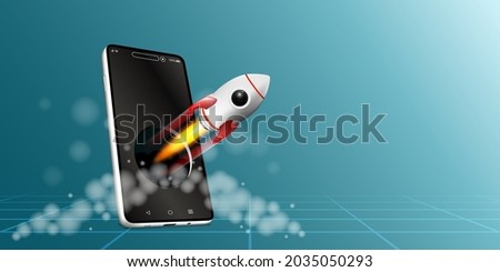 Endeavor rocket launch, Project company startup development and new business opportunity for innovation product on a market, Aim, Target, Aspiration, Success concept, taking off, Growth, achievement