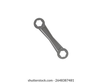  ended wrench icon 3d illustration render