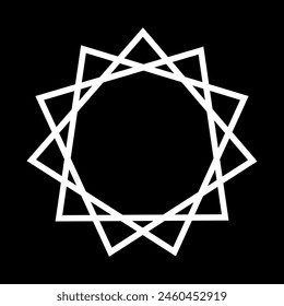 Endekagram, Satanic Symbols, Medieval Occultism, Magic Stamps, Sigils, Mystical Knots, Devil's Cross. Sigil Lucifer Baphomet vector svg