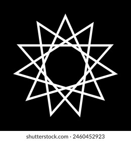 Endekagram, Satanic Symbols, Medieval Occultism, Magic Stamps, Sigils, Mystical Knots, Devil's Cross. Sigil Lucifer Baphomet vector svg