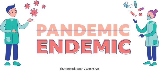 Endemic or pandemic vector illustration	