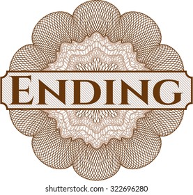 Ending abstract rosette