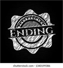 Ending chalkboard emblem