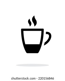 Ending coffee cup icon on white background. Vector illustration.