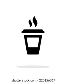 Ending coffee cup icon on white background. Vector illustration.