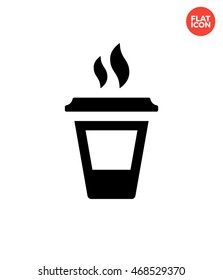 Ending coffee Icon Flat Style Isolated Vector Illustration